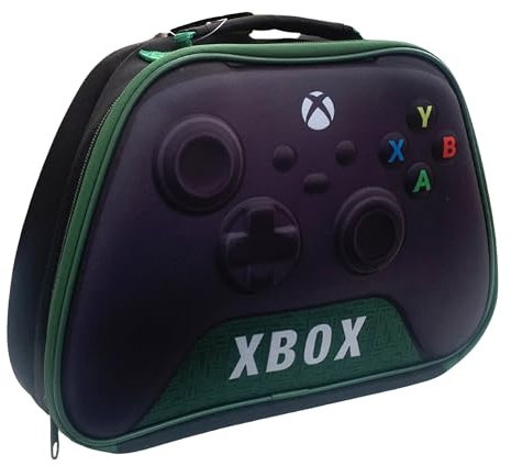 HOX Xbox Controller EVA 3D Gaming Controller 2 Ltr Lunch Box for School & Young Kids & Durable Polyester Insulated Lunch Bag with Handle & Zip Gift for Gamer Fan & Collector