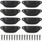 8 Stück Vintage Muschelgriff, 97x35mm Retro Halbkreis Möbel Schubladegriff mit Schrauben für Küchen Schrank Kabinett Kleiderschrank Apothekerschrank Zubehör(Schwarz)
