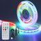 GOMING DC 5V WS2812B COB LED Streifen 2M 320 LEDs Stromversorgung über USB mit Controller Individuell Adressierbar Weißes PCB RGB LED Strip IP20 Nicht Wasserdicht LED Band für Zuhause DIY