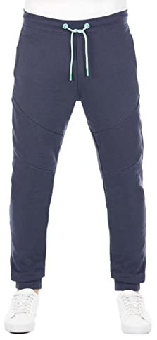 riverso Jogginghose Herren Baumwolle lang RIVVito Sweatpants Trainingshose Freizeithose Sporthose Jogger Biker, Größe:S, Farbe:Navy