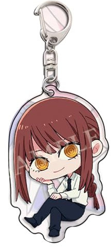 acsewater Chainsaw Man Keychain Cute Power Acrylic Key Chain Makima Pendant Denji Pochita Keyring Decoration Cosplay Double Layer Acrylic Clear Durable Accessories For Anime Fans