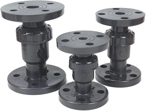 3-Wege-Kugelhahn, Anschlussrohr Kugelhahn, 1 Stück 20-110 mm UPVC-Flansch-Rückschlagventil, DN15-DN100 Einwegventil, Kunststoff-Halbkugel-Rückschlagventil (Größe: Innen 20 mm (DN15)) (Größe: Innen 40