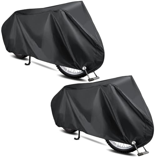 Motorradabdeckung Outdoor Wasserdicht Winterfest, Motorradplane Fahrrad Motorrad Garage Plane Indoor, 2er Set Abdeckung für Motor Moped Roller Motorroller Fahrräder Scooter, 200x70x110cm