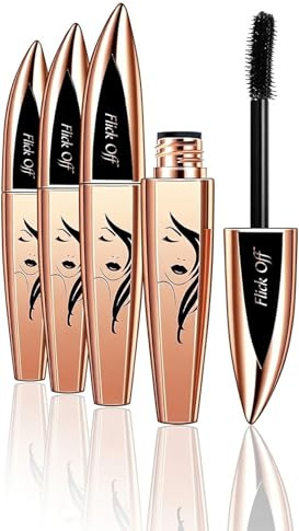 Flick Off - Wasserdichte Mascara 4D Wimpern Seidenfaser Verlängerung Dauerhafte Wimpern Langes Volumen