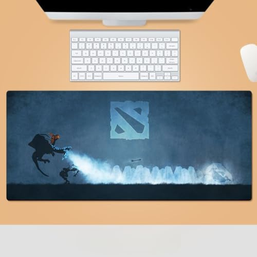 DOTA2 Großes Gaming-Mauspad mit strapazierfähiger, rutschfester Unterseite aus Naturkautschuk, glatte und wasserdichte Tastaturunterlage für Gamer, Büro und Zuhause (T4)