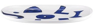 Alessi Itsumo - Yunoki ware NF08/22 25 - Piatto da Portata Ovale di Design, Uso Quotidiano, Estetica Minimale, in Porcellana Bianca con Decoro Samiro Yunoki