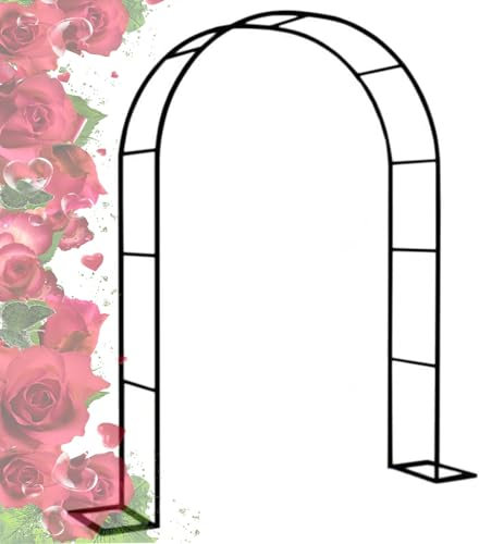 Torbogen Rosenbogen Rankhilfe Rankgitter Breite 80cm – 350cm, Gartenbogen Für Kletterpflanzen Rosen,Metall Rankgestell Rosenhilfe(Color:Black)