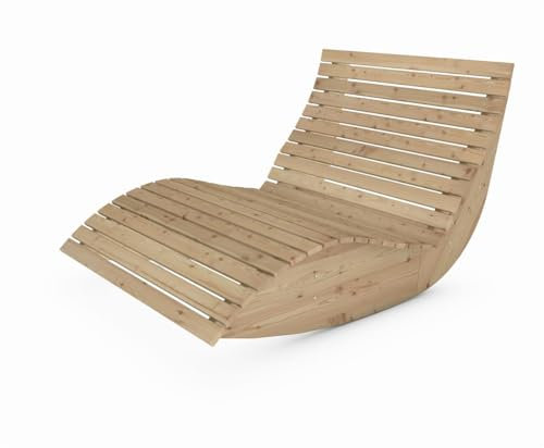 TUGA - Holztech Gartenliege Schaukel-Sannerl (Lärche) Breite 120cm Schaukelliege Relaxliege