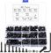 460 Pz M5 Set di, Viti Bulloni a Testa Esagonale, Dadi con Rondella, Viti e Bulloni e Dadi Esagonali Set, Esagonale Nero, Assortimento a Testa Brugola