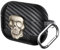 Casevita Lock Case Compatible with Airpods Pro/Pro 2nd Generation with Keychain, Cool Skull Carbon Fiber Funny Soft TPU Shockproof Protective Cover for Man