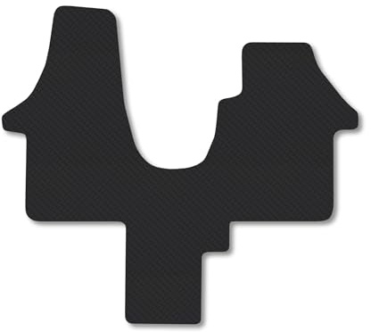 VW Transporter T5 (2003-2015) [Single Seat] 5mm Rubber Van Mats Heavy Duty Accessories Thick Tailored Fit Compatible Accessory Waterproof Easy-Clean Durable Non-Slip Backing Full Coverage Protection