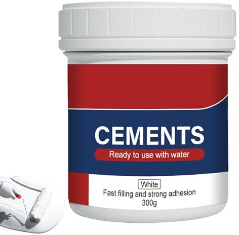 Reparación de grietas con cemento para grietas grandes – Compuesto reparador de hormigón resistente al agua y de fraguado rápido | Rellenador de agujeros profundos y cemento para parches para suelos,