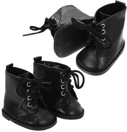 TOYANDONA 18 Zoll Puppen-anziehstiefel Aus Pu-Leder 2er-Set Zum Spielen Im Puppenhaus Modisches Und Bequemes Schuhwerk