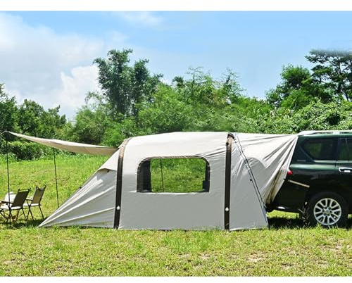 Inflatable SUV Tent with Porch for Camping, PU3000mm Waterproof Portable Car Trunk Tent for Camping Outdoor Activities - SUV Tailgate Tent/Car Awning Sun Shelter