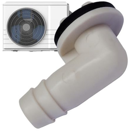 Conector de manguera de drenaje de unidad externa, boquilla de drenaje de aire acondicionado, conexión de manguera de desagüe de unidad externa, codo multiusos, apto para usuarios domésticos y