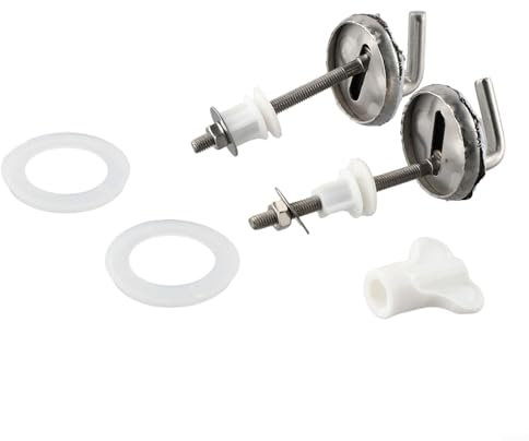 2 cerniere per copriwater, cerniere per sedile WC, fissaggio fisso, cerniere con rondella in nylon e accessorio regolabile