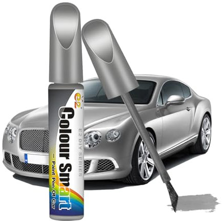 Adunsiaoto Penna Ritocco, 1Pc/12ml Penna per Ritocco Auto, Pennarello Ritocco Carrozzeria, Pennarello per Ritocchi Ruote Auto, Soluzione Veloce Graffi Moto, Biciclette, Cerchi in Lega (Argento)