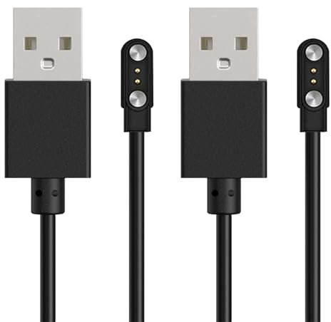 2 Pièces Chargeur Montre Connectée Universel, 2 Pins 2.84mm Magnétique Chargeur Smartwatch, Câble de Recharge Smart Watch Compatible avec Montres Sportives et Accessoires Électroniques, Modèle A+B