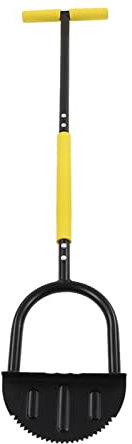 Coupe-Bordures Manuel, 42,5 Pouces, en Forme de Demi-Lune, Outil de Jardinage Robuste, Dents de scie, avec poignée en T antidérapante et pédale Plus Large, pour aménagement