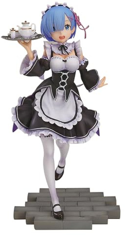 Jiumaocleu Anime Re:0 Figur Rem-Figuren – 22 cm Maid Edition PVC Action Girl Sammelfigur, Desktop-Dekoration, Geburtstagsgeschenke