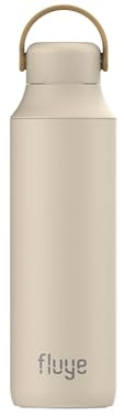 Botella Termica 600ml - Sin Sabor Metalico - Botella interior ceramica - Botella de agua acero Inoxidable 18/8 - Frio 24h Calor 12h - Cantimplora Acero Inoxidable - Botella Gym - Fluye Ceramic Pro