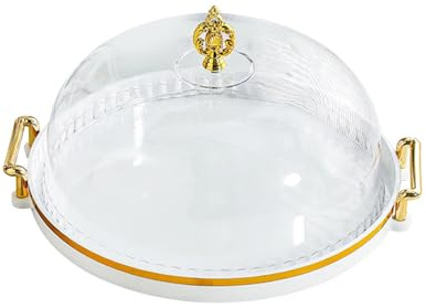 FLCPJGV Plateau de Présentation de Gâteaux, Assiette à Dessert, Support de Nourriture, Pièce Maîtresse de Table, Plat à Biscuits, Support de Pâtisserie pour A, Blanc