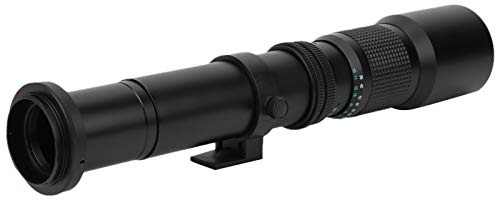 Xiuganpo 500-mm-Teleobjektiv mit Manuellem Fokus für EF-S-Spiegelreflexkameras, Kompaktes Design für Reisen und Nahaufnahmen von Sportereignissen (Black)