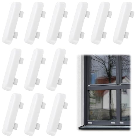 10Pcs Window Weep Hole Covers UPVC Drainage Caps White ABS | Replacement Window Drain Covers for UPVC Double Glazing Sill Drain Holes, Easy Push Fit, White ABS