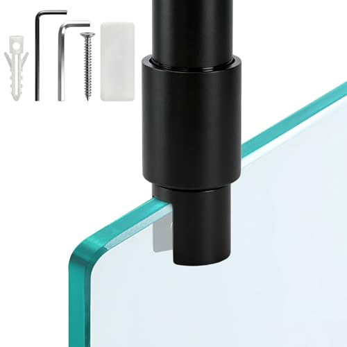 Stabilisierungsstange Dusche 304 Edelstahl Haltestange Verstellbar Duschwand Halterung für Glasdicke 8-12 mm, Deckenmontierte
