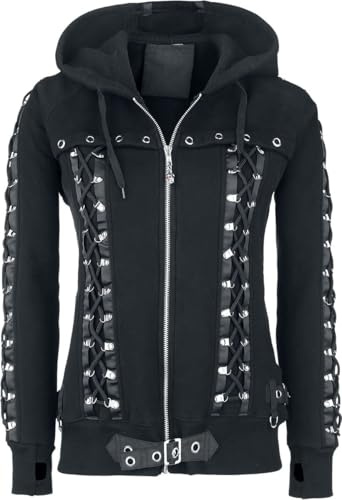 Banned Alternative Corset Hoodie Frauen Kapuzenjacke schwarz M