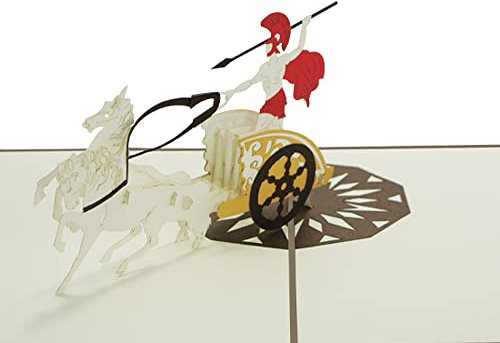 Sweetpopup® 3D Pop Up Karte Glückwunschkarte Geburtstagskarte Grußkarte Gutschein Geschenkkarte Reise Rom Italien | Klappkarte Römischer Soldat, 159