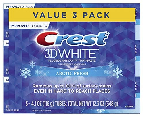 3D White Whitening Arctic Fresh Toothpaste, 4.1 oz, 3 Count