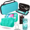 TECHGEAR Switch Lite Accessory Bundle - Case & Screen Protector for Nintendo Switch Lite, Hard Protective Carry Travel Storage Case Cover, Ergo Grip Case, 2x Tempered Glass & 2m USB Cable [TURQUOISE]