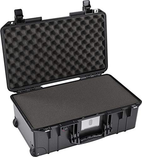 Pelican Air 1535 Koffer mit Schaumstoff (2020 Edition mit Druckknopf-Verriegelungen) – Schwarz