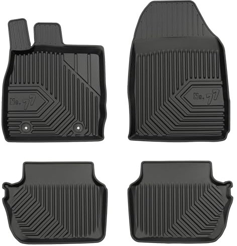 MOTOS Gummimatten Auto Fussmatte passend für Ford Fiesta VI 2008-2017 Mattensteckdosen auf der Fahrerseite, 25,5 cm zwischen den Mattensteckern Verbessern Sie Ihren Reisekomfort mit Antirutschmatte Au