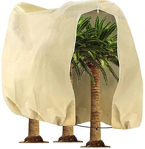 Tesmotor Pflanzenschutzhauben, Winterschutz Kübelpflanzensack Frostschutz Schutzhaube mit Zugband -80 g/m²(360 x 250CM)