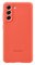 Samsung Silicone Smartphone Cover EF-PG990 für Galaxy S21 FE, Handy-Hülle, Silikon, Schutz Case, stoßfest, dünn und griffig, Rot