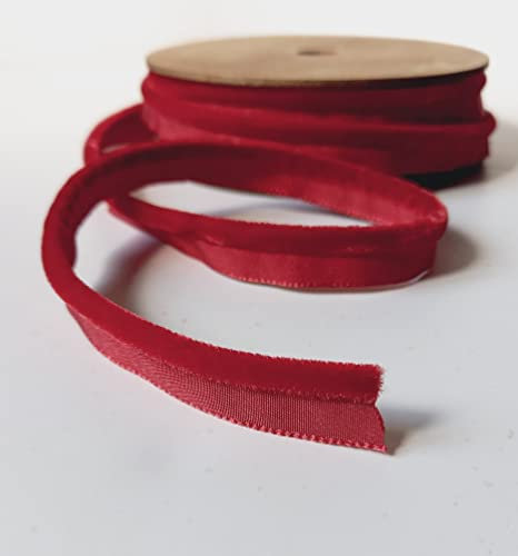 Velvet Insert Piping Cord 5mm Diameter – Sold by The metre (Red)