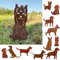 Gartenfigur Hund Terrier sitzend klein 38x20cm Gartenstecker Edelrost Gartendeko Wetterfest Rost Metall Rostfigur Hunde Figur Tier von Steinfigurenwelt