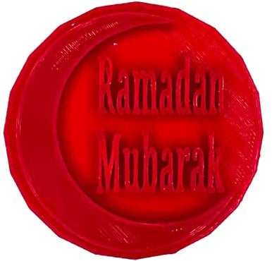 Ramadan Mubarak Embosser Stamp for Cookie, Cupcake and Fondant Icing Stamp for Pressing Fondant 6mm thick