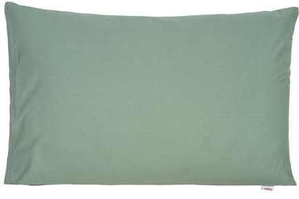 beties BasicSoft Kissenhülle ca. 40x60 cm 100% Baumwolle Jersey Kissenbezug Kopfkissenbezug für Schlaf-Sofa Couch Bett- Natural-grün