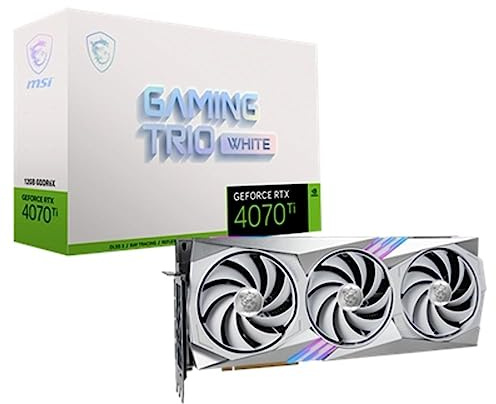 MSI Gaming GeForce RTX 4070 Ti 12GB GDRR6X 192-Bit HDMI/DP Nvlink Tri-Frozr 3 Ada Lovelace Architecture Graphics Card (RTX 4070 Ti Gaming X Trio White 12G)