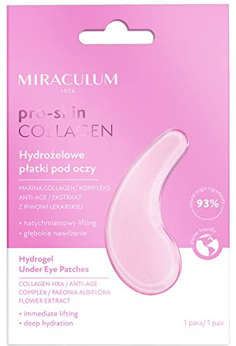 Miraculum | Hydrogel-Augenpads KOLAGEN PRO-SKIN | Eye Pads gegen Augenringe, Tränensäcke & Fältchen | Anti-Aging Augen Pads mit Kühlend Feuchtigkeit | 2er Pack