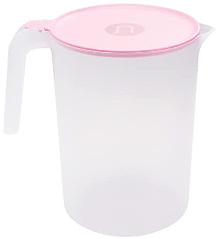 Lurrose Pichet En De 2500ml Avec Couvercle Pichet À Thé Glacé Transparent Carafe À Eau Pour Eau Thé Mélange De