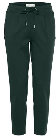b.young BYRizetta Damen Hose Stoffhose Pants mit Stretch Kordelzug Bundfalten Eingrifftaschen Slim fit, Größe:S, Farbe:Scarab (195350)
