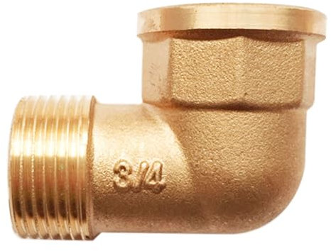 OMZSXK Messing Winkel 90° 3/4 IG/AG,Messing Winkel 90° 3/4 Zoll (IG Ø 24mm x AG Ø 25,7mm) Innen und Außengewinde,Bogen 90 grad IG/AG Messing, Gewindefitting für Trinkwasser geeignet