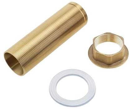 Be In Your Mind 100mm Single Hole Extra Length Shank Threaded Pipe Faucet Fittings Nipple Lock Nut Kit Extension Threaded Pipe Hardware Part