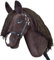 LarDen Hobby Horse Chianti mit schwarzem Halfter - Größe M, HANDGEFERTIGTES Stockpferd Für Kleine, Große Kinder mit Zubehör | Spielpferd, Pferd Zum Reiten Spielzeug, Hobby Horsing