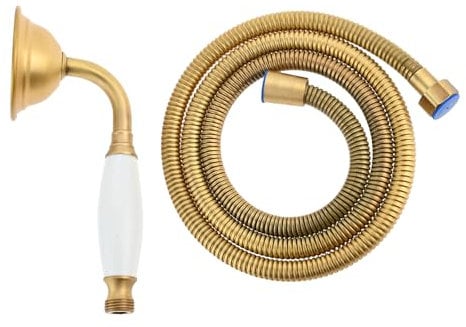 DRELD Doccetta retrò con tubo doccia in metallo da 1,5 m (rame anticato)