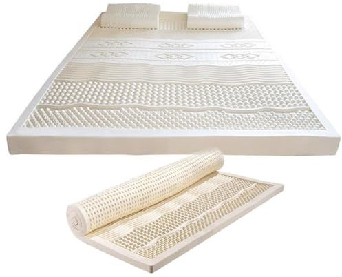 WKXTECZT Latex-Matratze, Superweich, 100% Natürlich,Entspannende Schlafzimmer-Latex-Matratze Mit Topper, Naturlatex-Matratzenauflage,2in,100x200cm(39x79in)